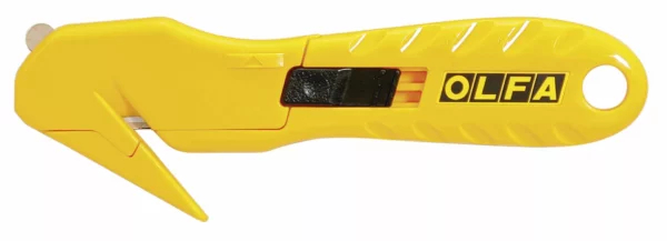 Cutter de sécurité OLFA jaune à lame protégée